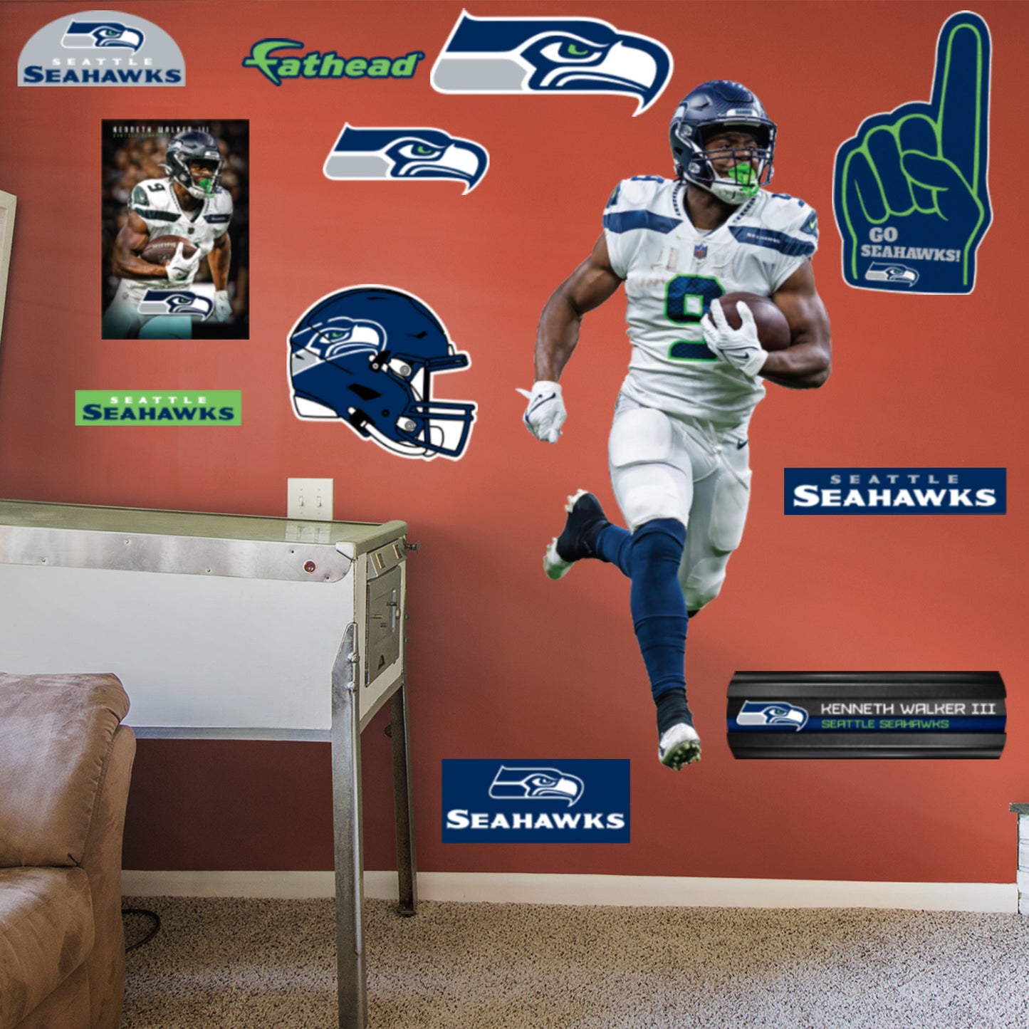 Seattle Seahawks: Kenneth Walker III 2022 Green - Officially Licensed NFL  Removable Adhesive Decal