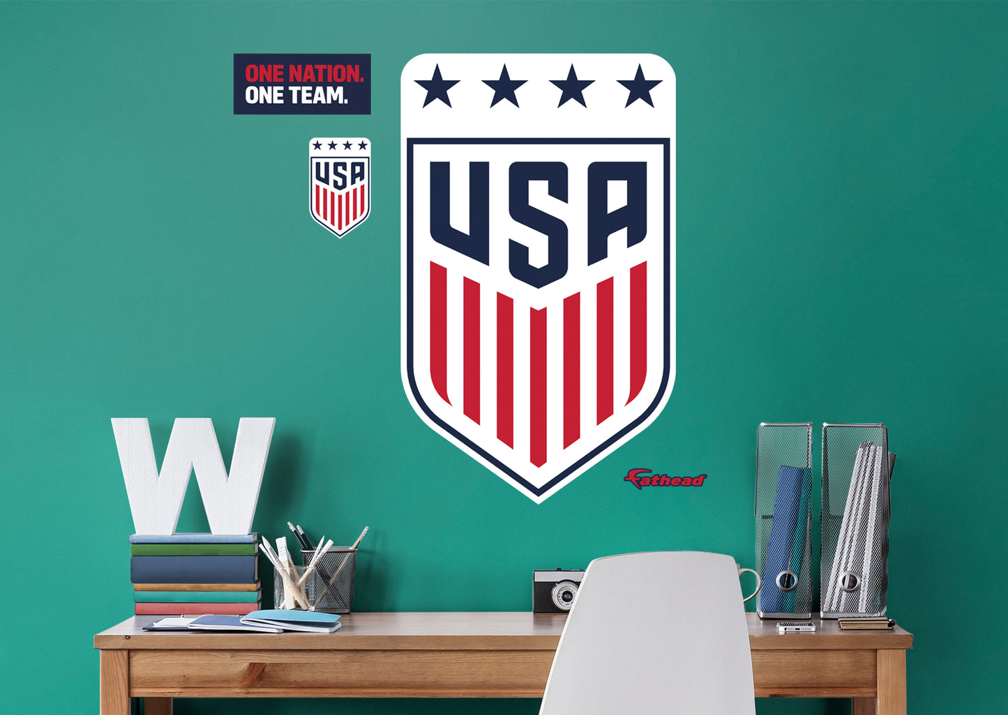 USWNT  Logo        - Officially Licensed USWNT Removable Wall   Adhesive Decal