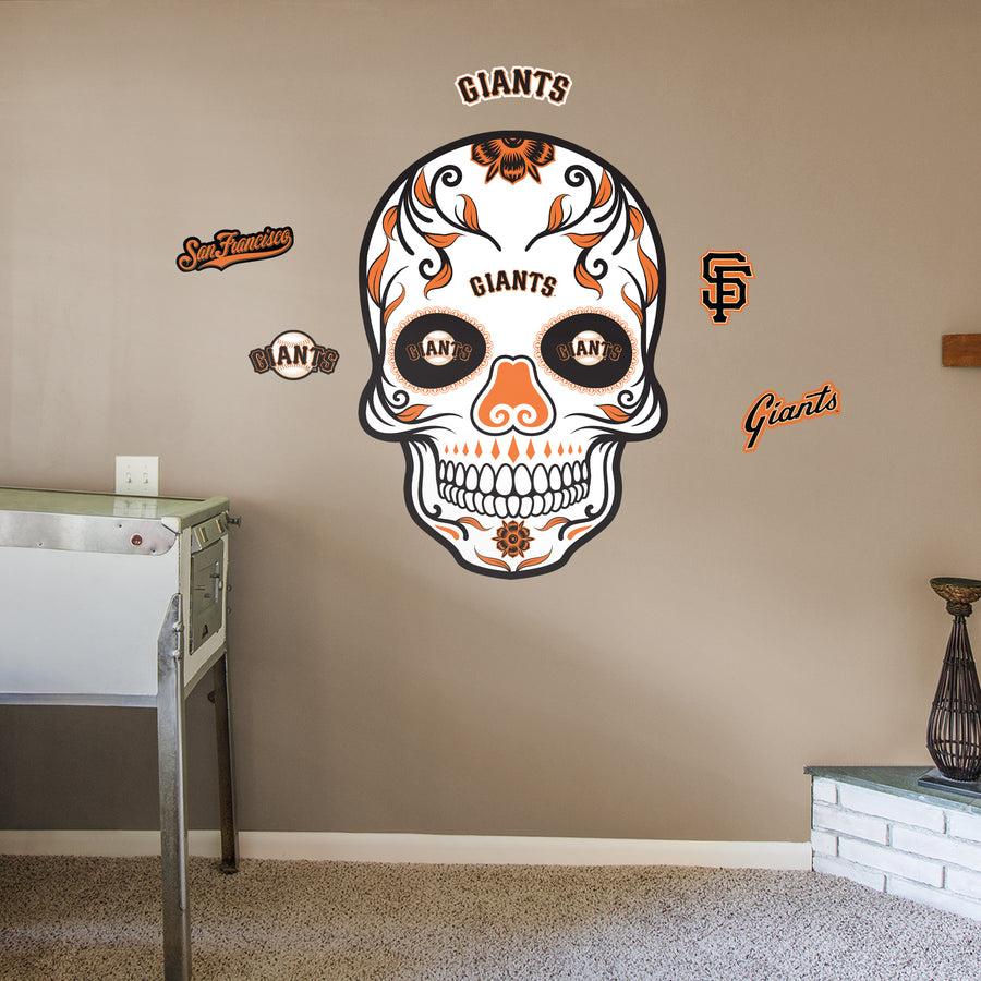 San Francisco Giants - RealBig Sugar Skull Collection - Official MLB - Reusable Vinyl Wall Decals