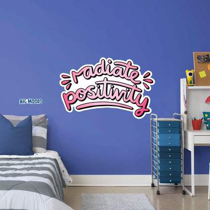 Radiate Positivity (Pink)        - Officially Licensed Big Moods Removable     Adhesive Decal