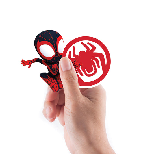 Sheet of 5 -Spidey and his Amazing Friends: Miles Morales Minis        - Officially Licensed Marvel Removable    Adhesive Decal