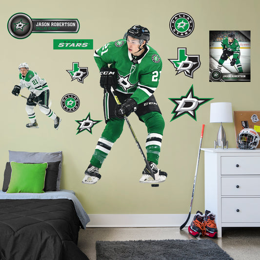 Dallas Stars: Jason Robertson 2021        - Officially Licensed NHL Removable     Adhesive Decal
