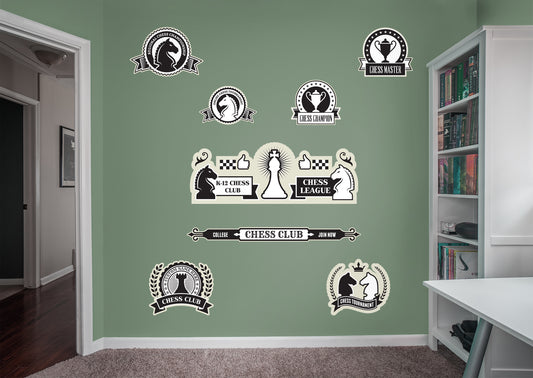 Chess:  Chess Club Collection        -   Removable Wall   Adhesive Decal