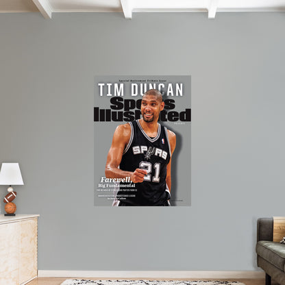 San Antonio Spurs: Tim Duncan August 2016 Retirement Tribute Sports Illustrated Cover        - Officially Licensed NBA Removable     Adhesive Decal