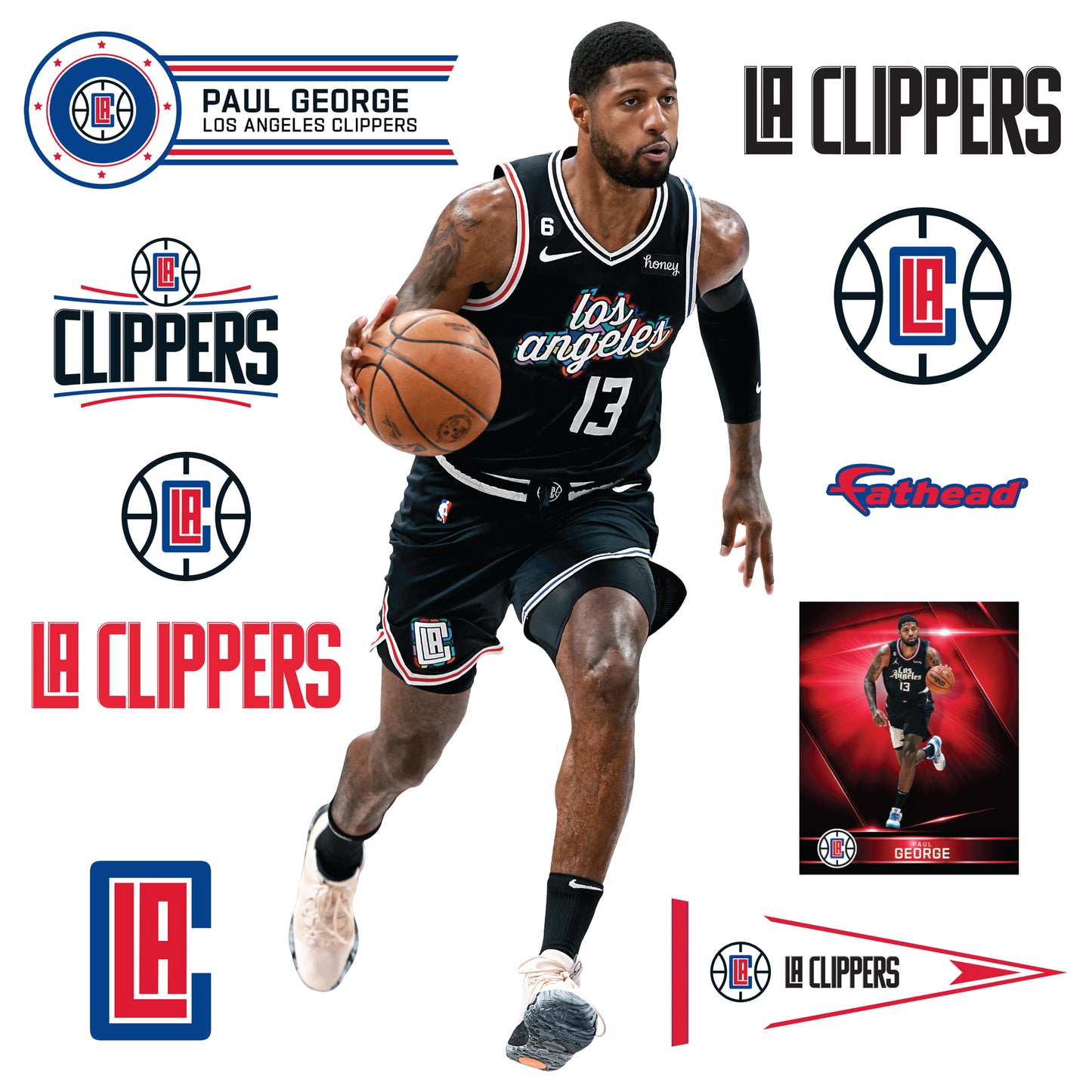 Los Angeles Clippers: Paul George 2022 City Jersey - Officially Licens –  Fathead