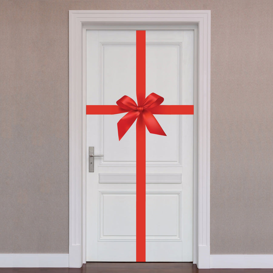 Red Gift Bow        -   Removable     Adhesive Decal
