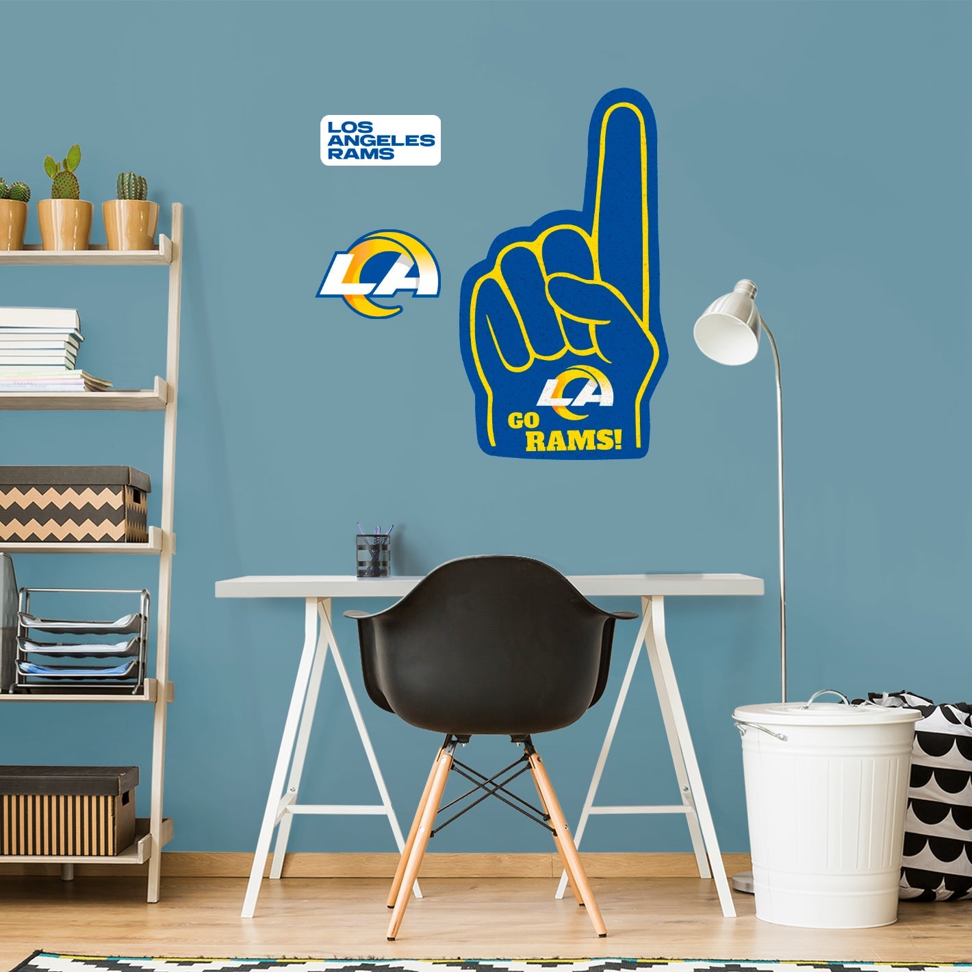 Los Angeles Rams: Foam Finger - Officially Licensed NFL Removable Adhesive Decal