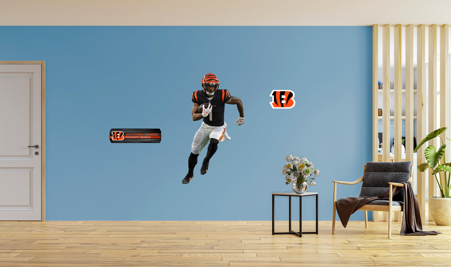 Cincinnati Bengals: Ja'Marr Chase         - Officially Licensed NFL Removable     Adhesive Decal