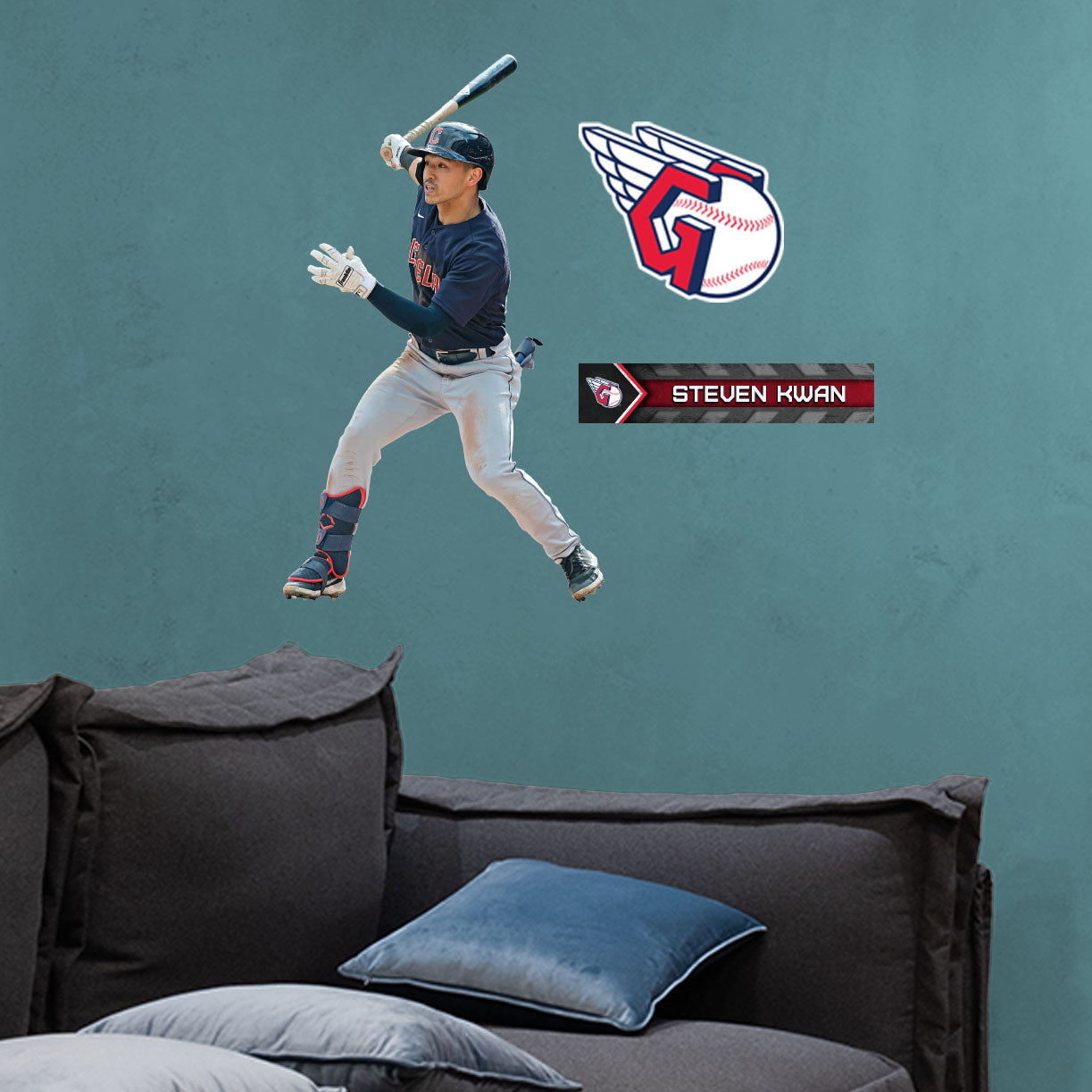 Cleveland Guardians: Steven Kwan - Officially Licensed MLB Removable Adhesive Decal