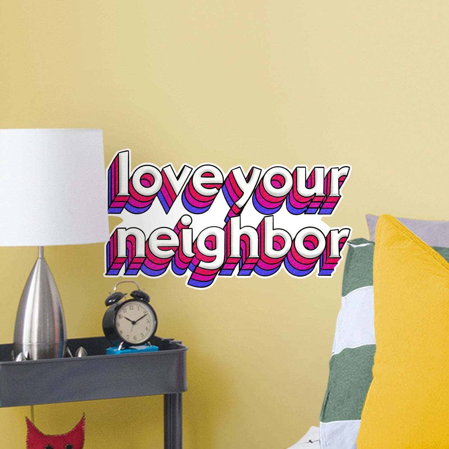 Love Your Neighbor        - Officially Licensed Big Moods Removable     Adhesive Decal