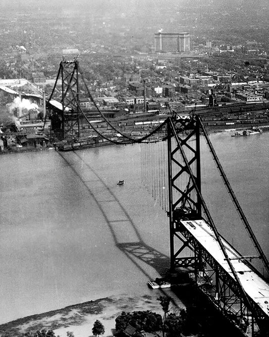 Ambassador Bridge (1921) - Officially Licensed Detroit News Metal Print