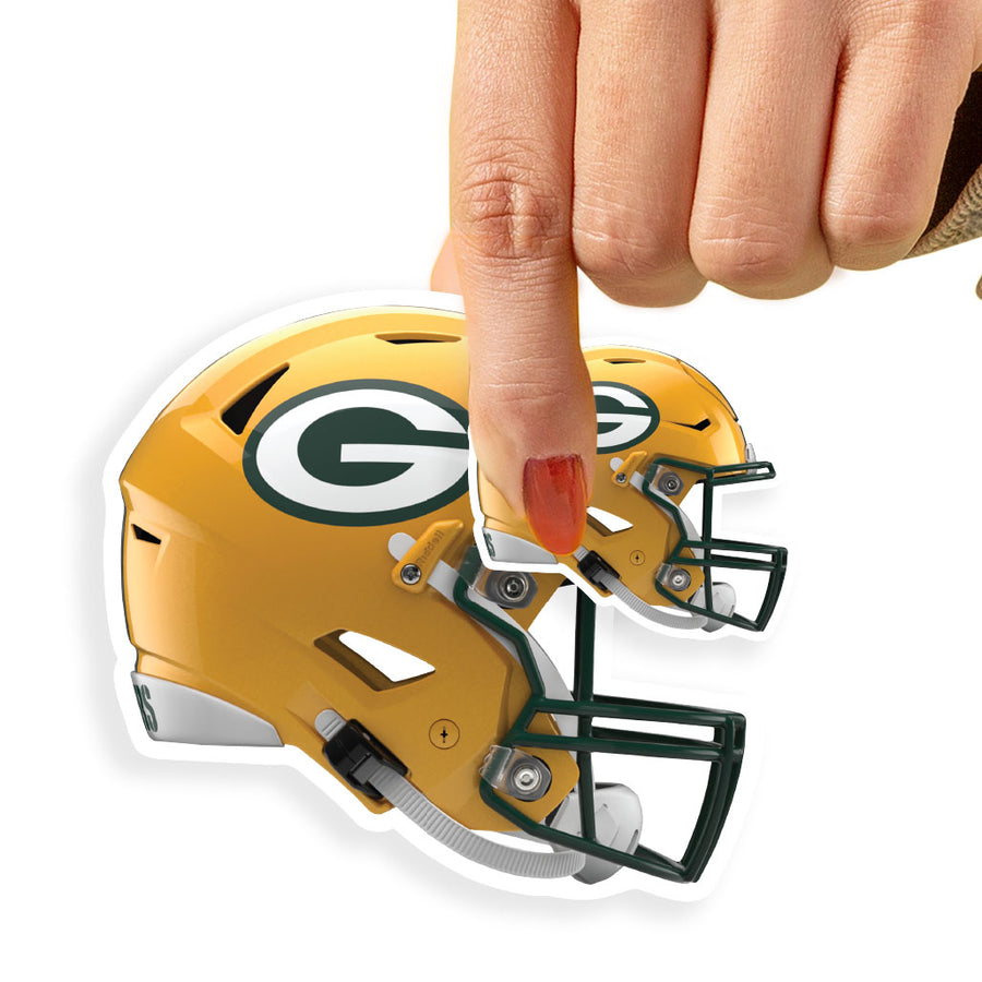 Green Bay Packers - 5 Helmet Minis (Mixed Sizes) - Official NFL - Reusable Vinyl Decals