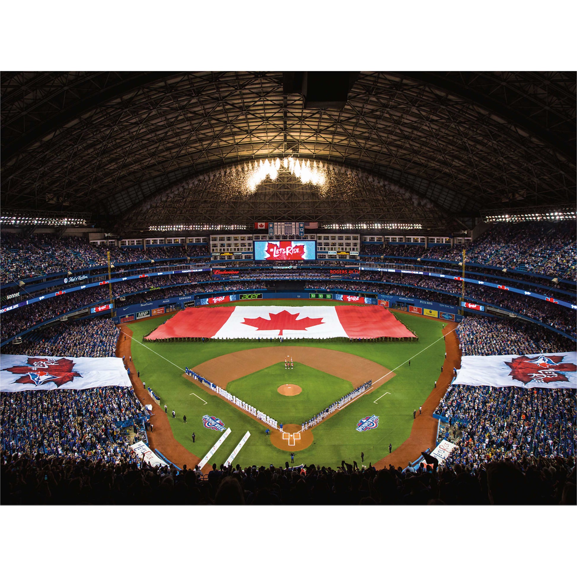 Toronto Blue Jays: Rogers Centre Canadian Flag Mural - Officially Licensed  MLB Removable Wall Adhesive Decal
