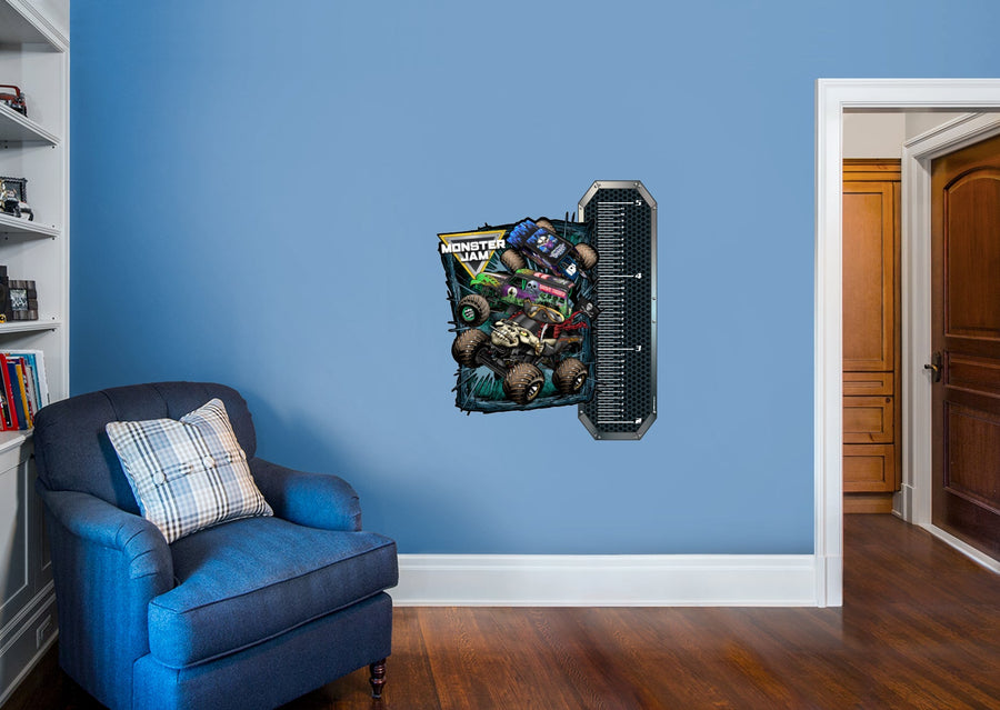 Monster Jam - Growth Chart - Official Monster Jam - Reusable Vinyl Wall Decal #1
