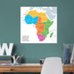 Maps: Africa Grey Mural        -   Removable Wall   Adhesive Decal