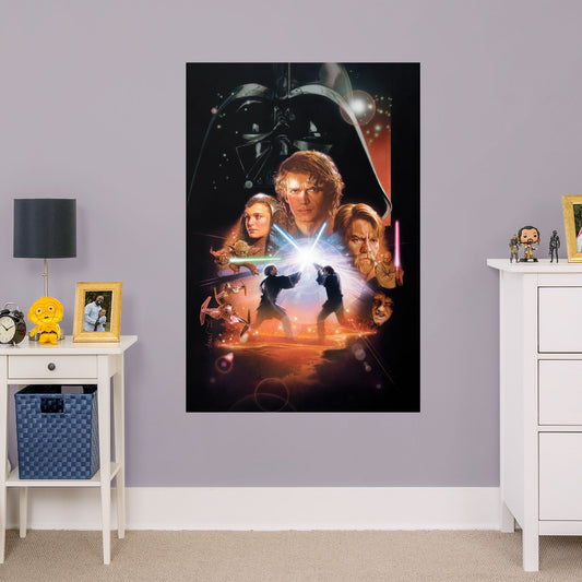 Episode III: Revenge of the Sith:  Movie Poster        - Officially Licensed Star Wars Removable Wall   Adhesive Decal