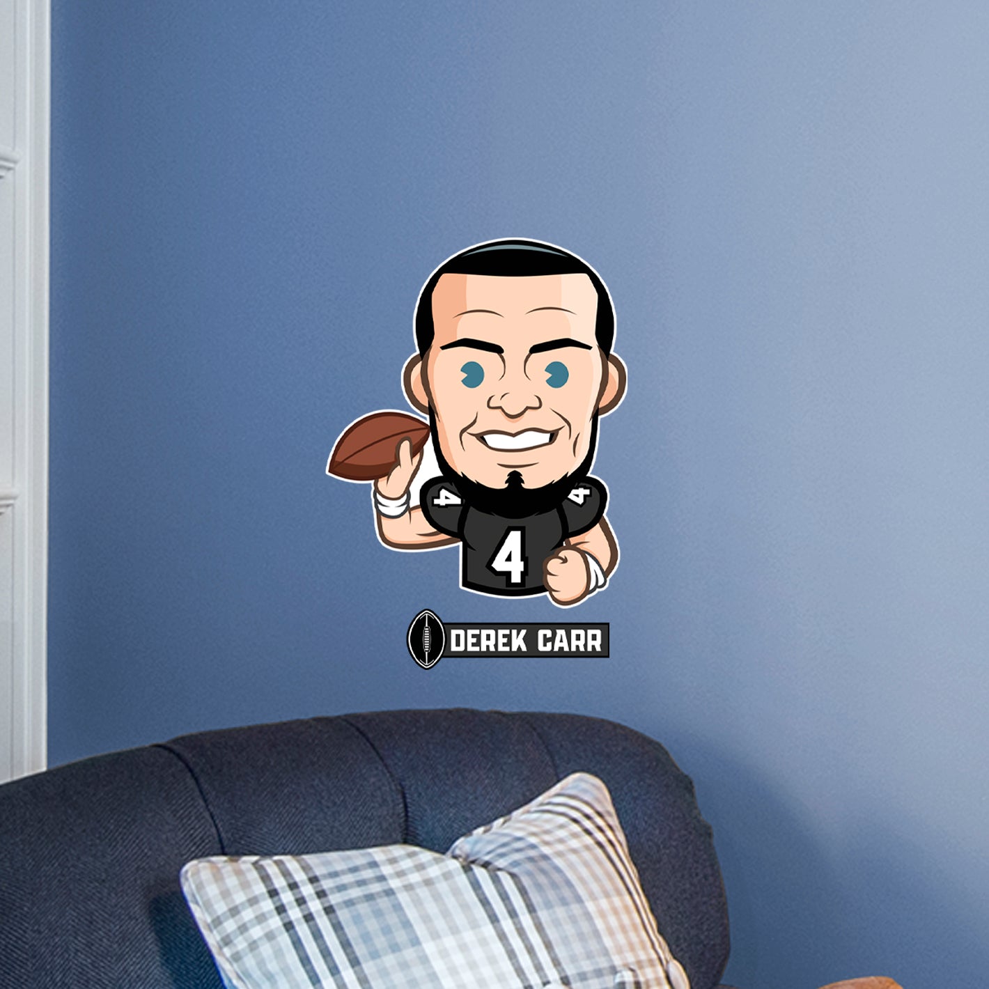 New Orleans Saints: Derek Carr  Emoji        - Officially Licensed NFLPA Removable     Adhesive Decal
