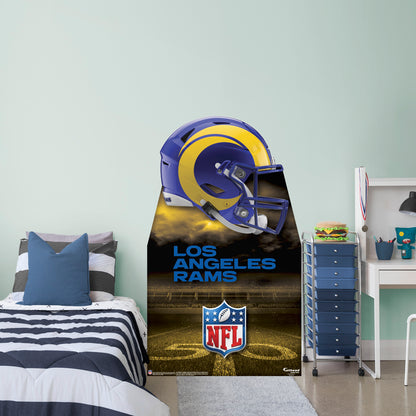 Los Angeles Rams:  2022 Helmet  Life-Size   Foam Core Cutout  - Officially Licensed NFL    Stand Out