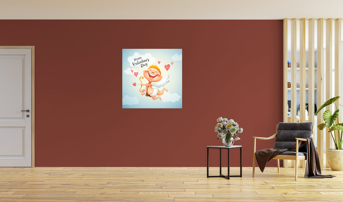 Valentine's Day: Cupid Mural        -   Removable     Adhesive Decal
