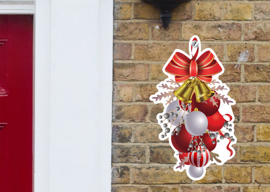Christmas: Vertical Red Ribbon - Outdoor Graphic