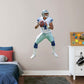 Giant Athlete + 2 Decals (28"W x 51"H) Make 4 your personal lucky number and remind yourself that anything is possible with a high-quality, life-sized Dak Prescott vinyl decal. Turn your favorite room, man cave, or playroom into Cowboys Stadium, complete with Prescott getting ready to throw for the touchdown. Count on this durable decal to be just as tough as your favorite quarterback - it's designed to be easily removed and reused over and over again.