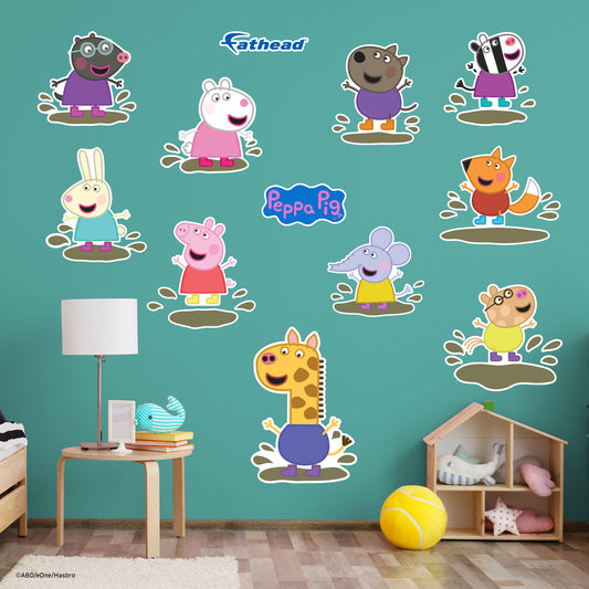 Peppa Pig:  Puddle Collection        - Officially Licensed Hasbro Removable     Adhesive Decal