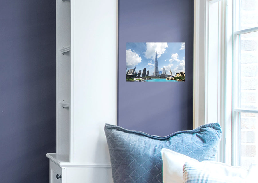 Popular Landmarks: Burj Khalifa Realistic Poster - Removable Adhesive Decal