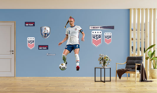 Becky Sauerbrunn 2020        - Officially Licensed US Soccer Removable     Adhesive Decal
