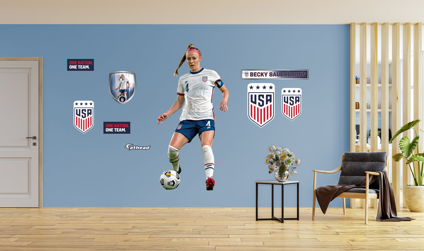 Becky Sauerbrunn - Officially Licensed US Soccer Removable Adhesive Decal