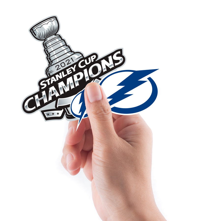 Tampa Bay Lightning - 5 Logo Minis (Mixed Sizes) - Official NHL - 2021 Stanley Cup Champions - Reusable Vinyl Decals