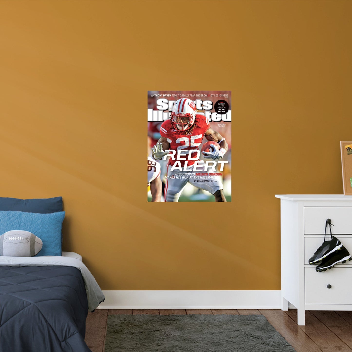 Wisconsin Badgers: Melvin Gordon III December 2014 Sports Illustrated Cover - Officially Licensed NCAA Removable Adhesive Decal