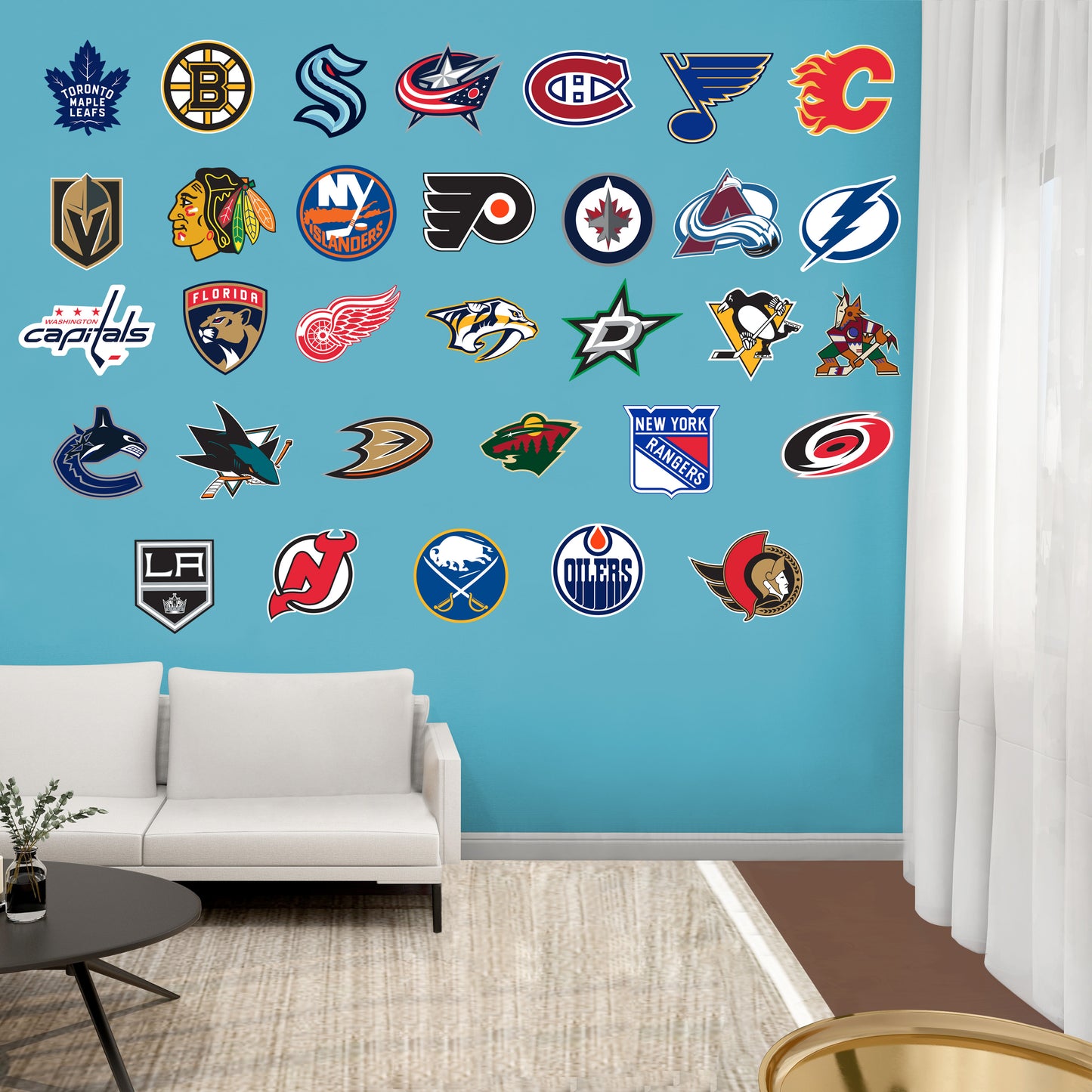 2022 NHL Team Logo Collection        - Officially Licensed NHL Removable     Adhesive Decal