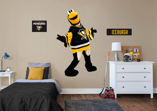 Pittsburgh Penguins: Iceburgh 2021 Mascot        - Officially Licensed NHL Removable     Adhesive Decal