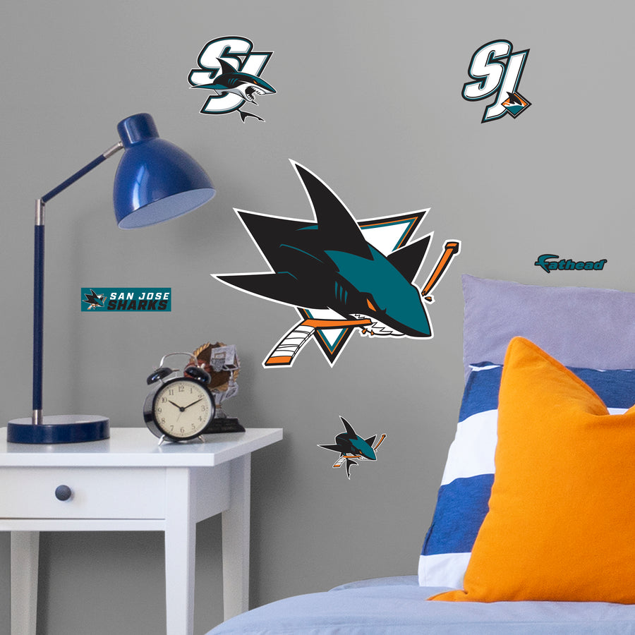 San Jose Sharks - RealBig Logo Collection - Official NHL - Reusable Vinyl Wall Decals #2
