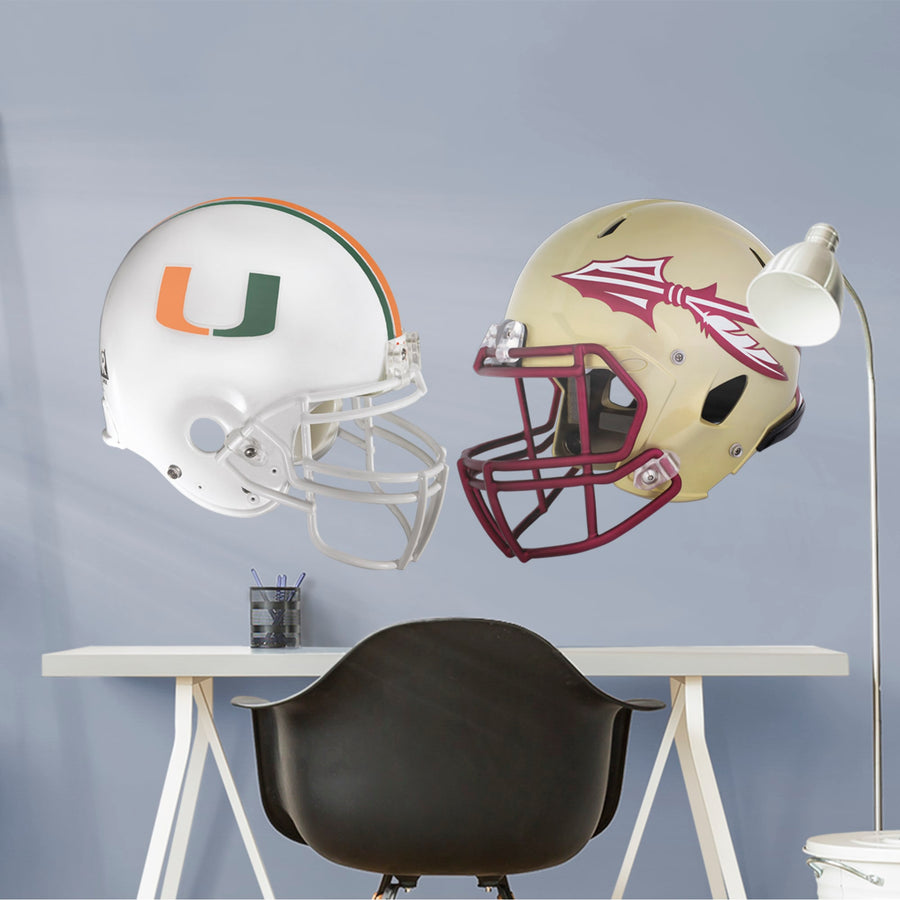 Florida State / Miami - RealBig Rivalry Pack Collection - Official NCAA - Reusable Vinyl Wall Decals