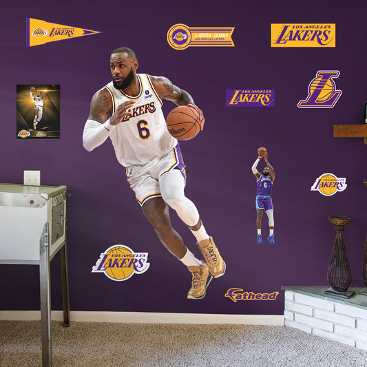 Los Angeles Lakers: LeBron James  Association Jersey        - Officially Licensed NBA Removable     Adhesive Decal