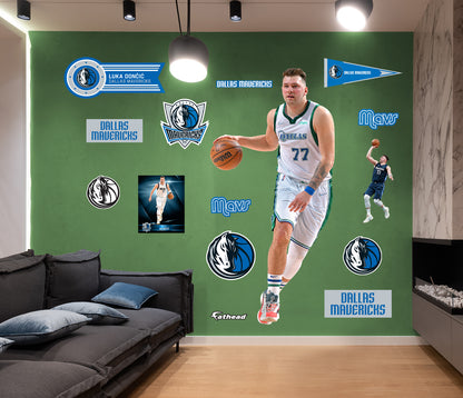 Dallas Mavericks: Luka Dončić 2022 City Jersey        - Officially Licensed NBA Removable     Adhesive Decal