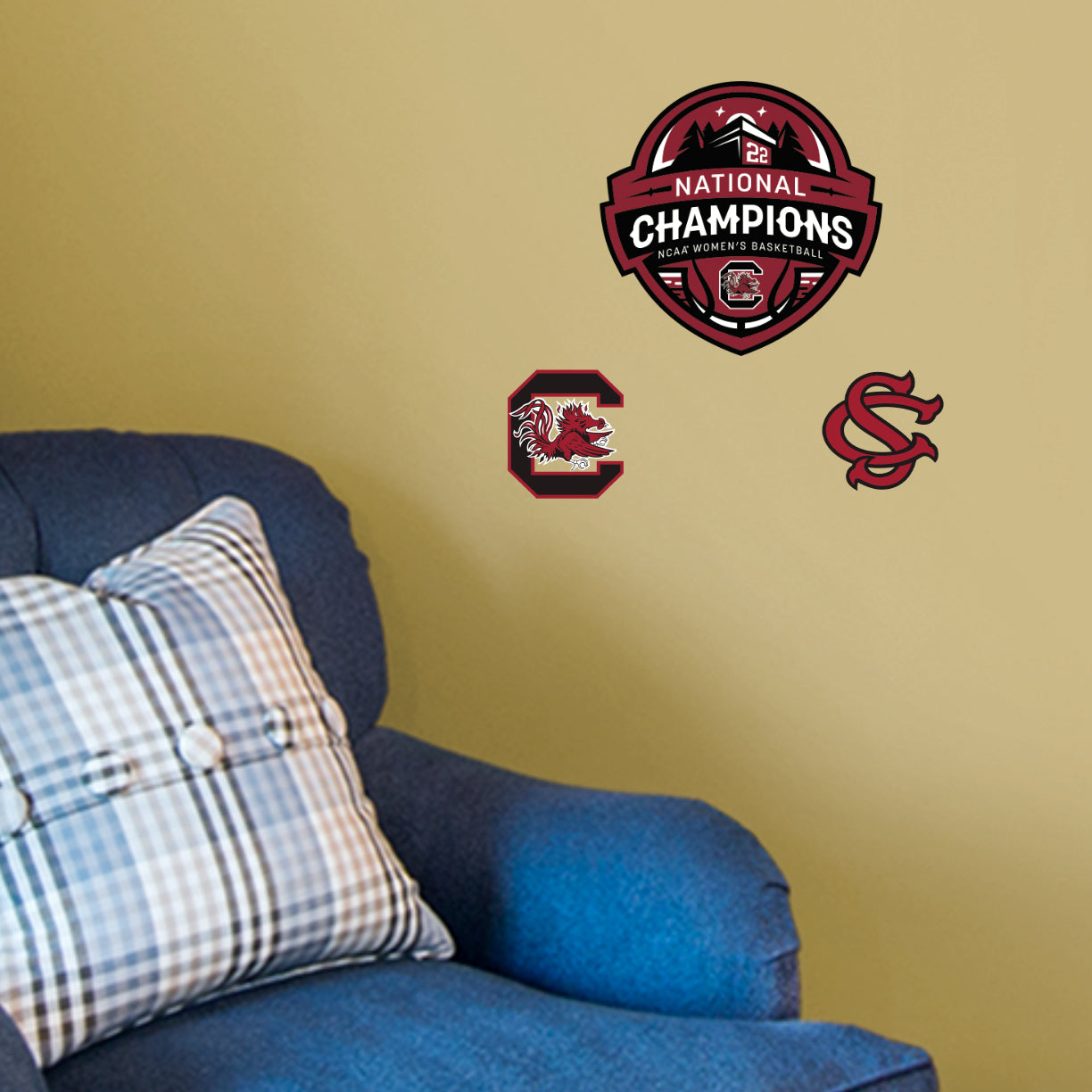 South Carolina Gamecocks: 2022 Women's Basketball Champions Logo - Officially Licensed NCAA Removable Adhesive Decal
