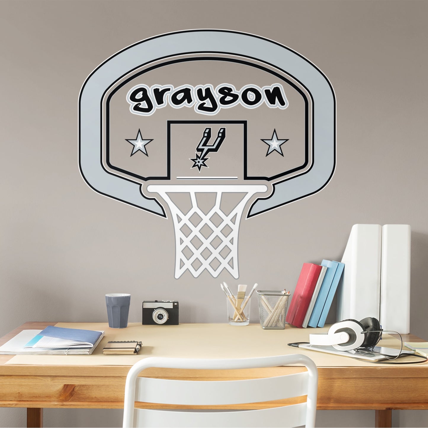 San Antonio Spurs: Personalized Name - Officially Licensed NBA Transfer Decal
