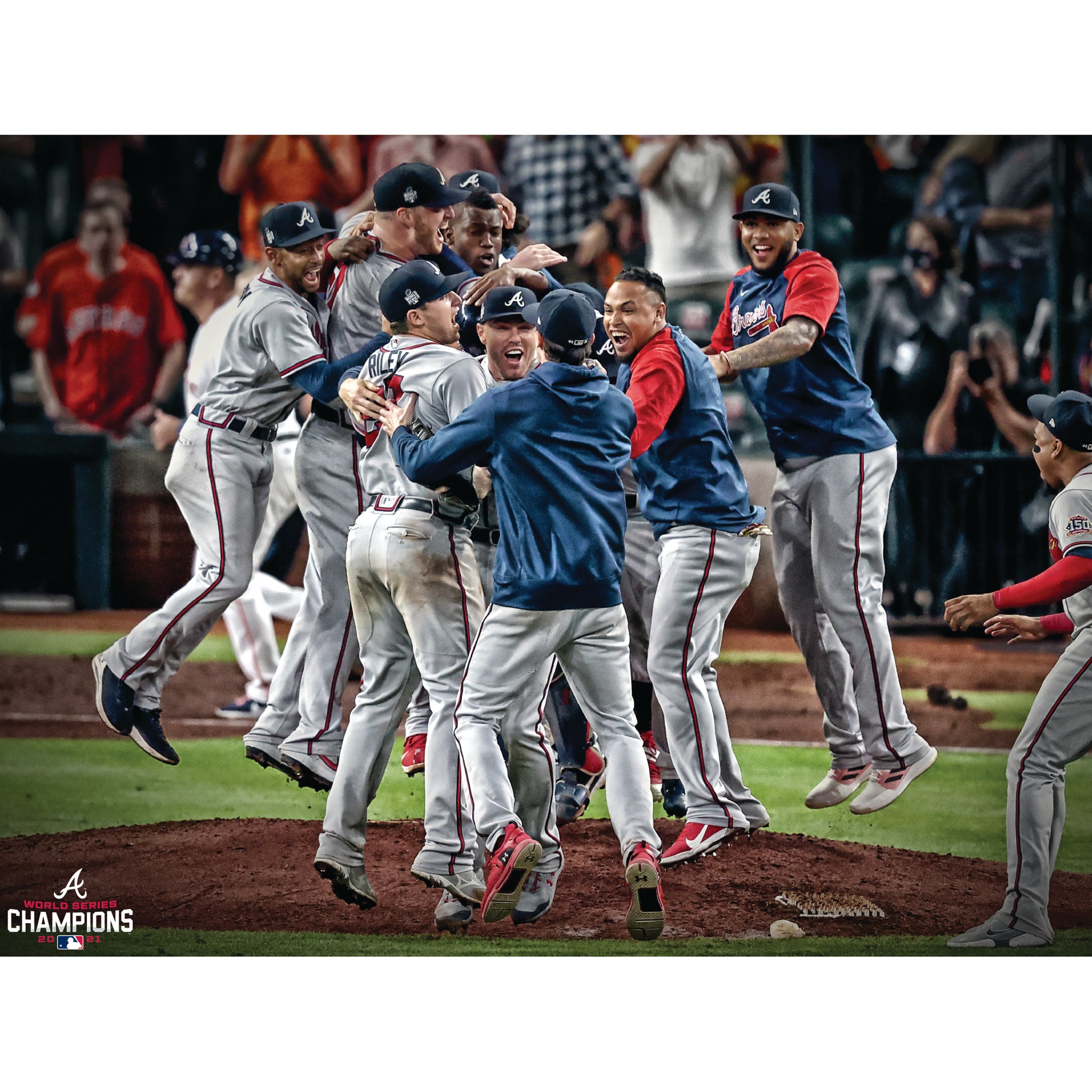 Atlanta Braves: Team 2021 World Series Celebration Poster - MLB Removable Adhesive Wall Decal Giant 48W x 36H