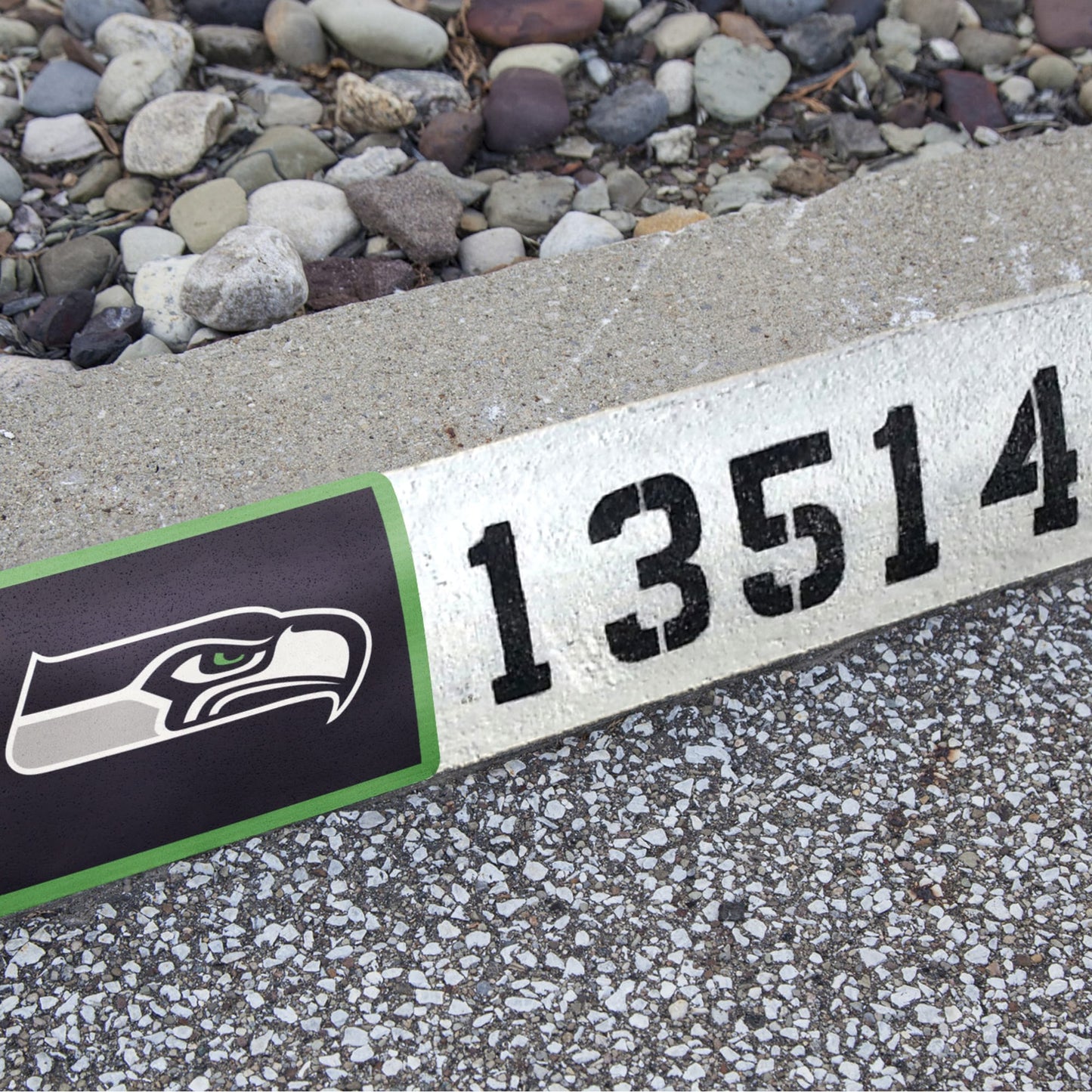 Seattle Seahawks:  Alumigraphic Address Block Logo        - Officially Licensed NFL    Outdoor Graphic