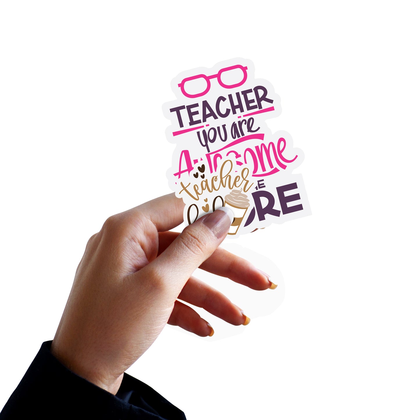 Sheet of 5 -Back to School:  Teacher Minis        -   Removable    Adhesive Decal