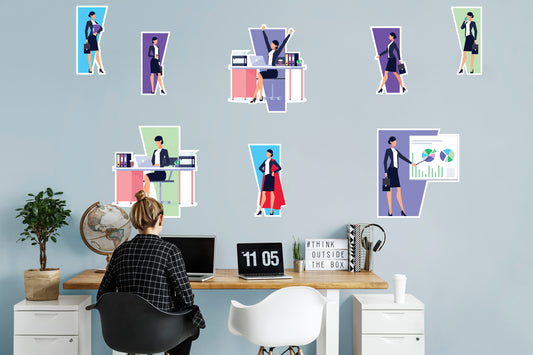 Women in Business Woman Poses ONE Collection  - Removable Wall Decal