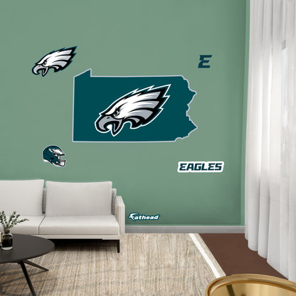 Philadelphia Eagles Retro Round - Sticker