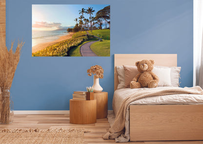 Popular Landmarks: Hawaii Realistic Poster - Removable Adhesive Decal