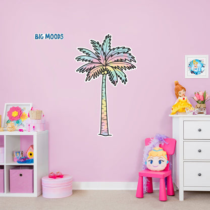 Palm Tree (Tie-Dye)        - Officially Licensed Big Moods Removable     Adhesive Decal