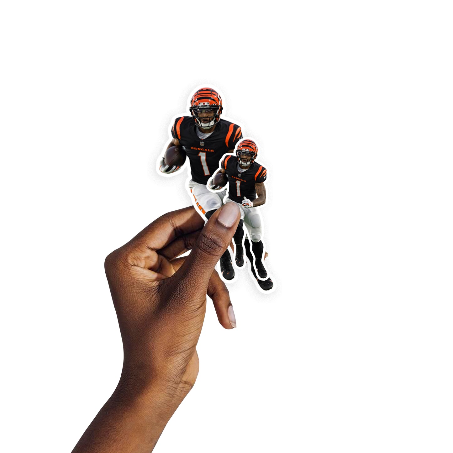 Sheet of 5 -Cincinnati Bengals: Ja'Marr Chase Player MINIS - Officially Licensed NFL Removable Adhesive Decal