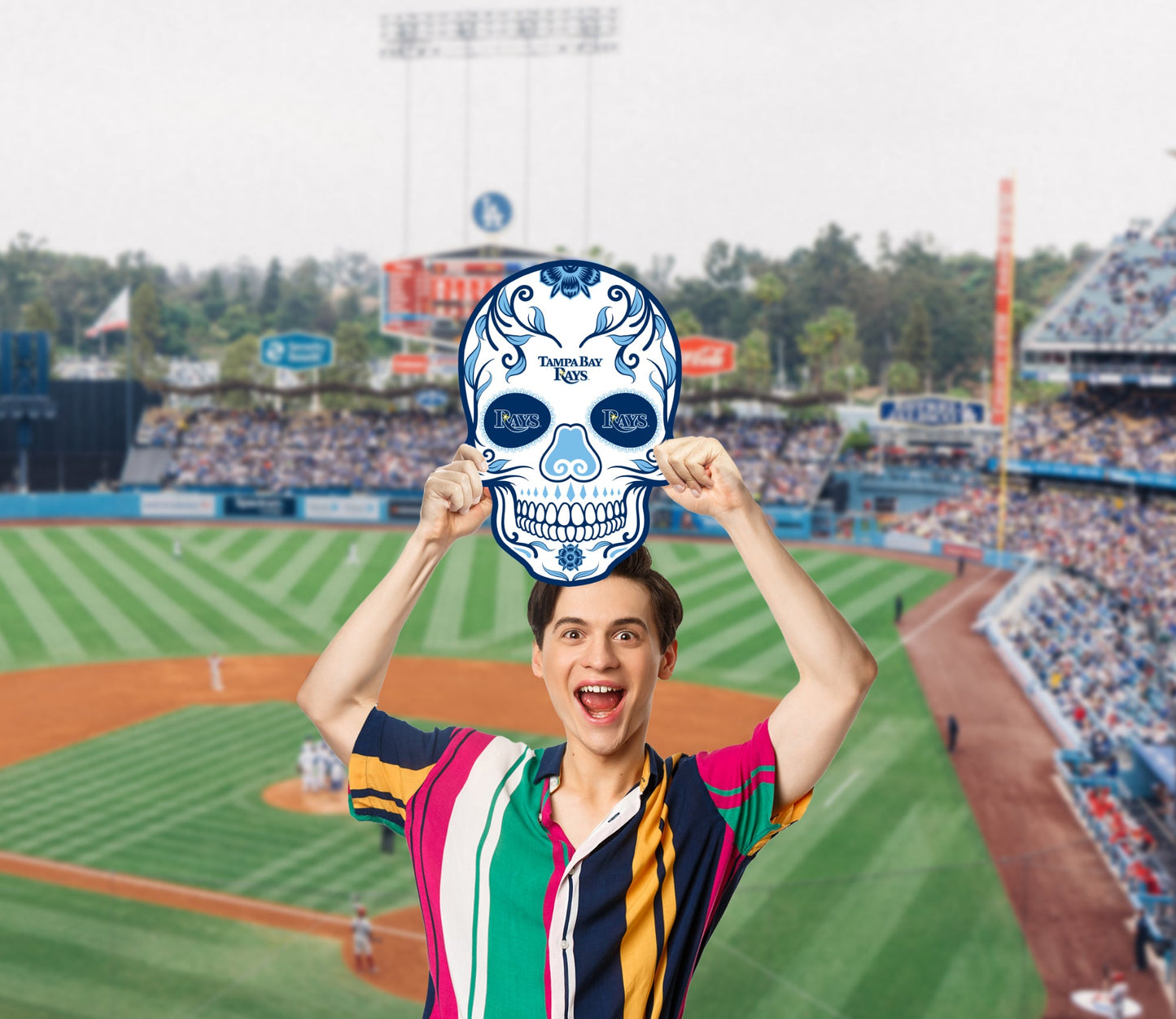 Tampa Bay Rays: Skull Foam Core Cutout - Officially Licensed MLB Big Head