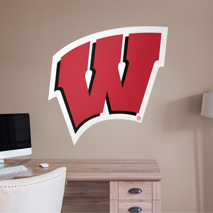 Wisconsin Badgers - RealBig Logo Collection - Official NCAA - Reusable Vinyl Wall Decals