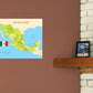 Maps of North America: Mexico Mural        -   Removable Wall   Adhesive Decal